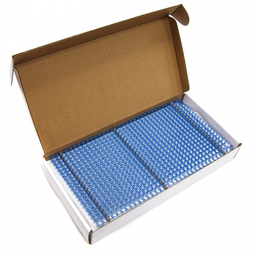 Пружины металлические, А4, 6,4мм (1/4"), синие, 100 шт. в упаковке